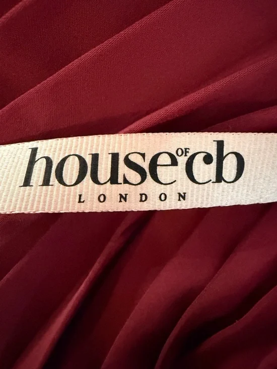 New! House of CB Cabernet Marcella Strapless Pleated Maxi Dress XS 36302 - Picture 12 of 16